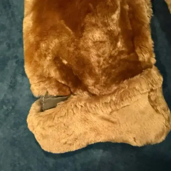 Vintage Hopper Furs St. Louis Brown Mouton Sheepskin Teddy Bear Swing Coat - Picture 3 of 9
